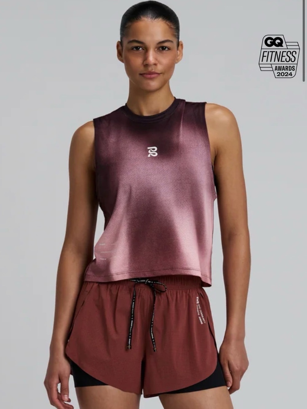 Bandit MicroMesh Run Tank - women’s Small - Flow State Mahogany Multi - EUC